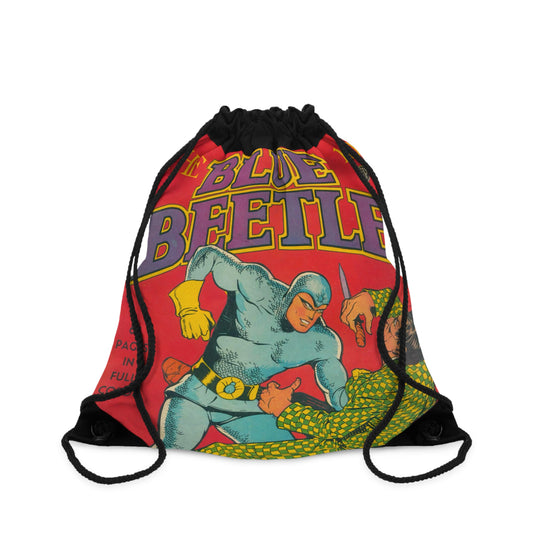 Blue Beetle 1 Cover Golden Age Lined Drawstring Bag