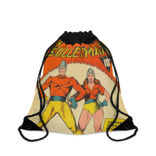 Bulletman 2 Cover Golden Age Lined Drawstring Bag