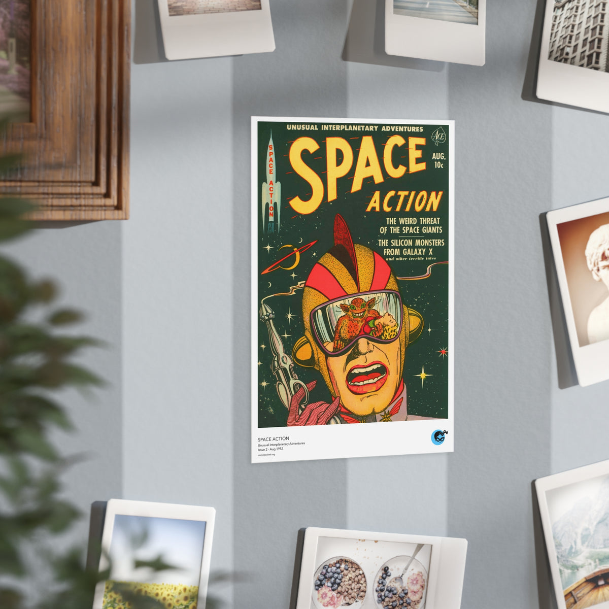 Space Action 2 Cover Golden Age Mini Print
