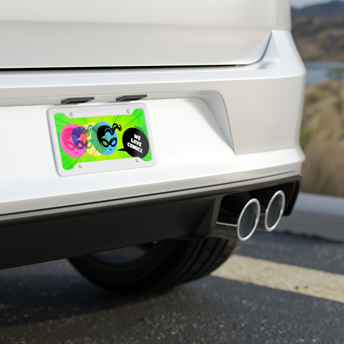 Green Masked Vigilante We Love Comics ComicBooked! License Plate