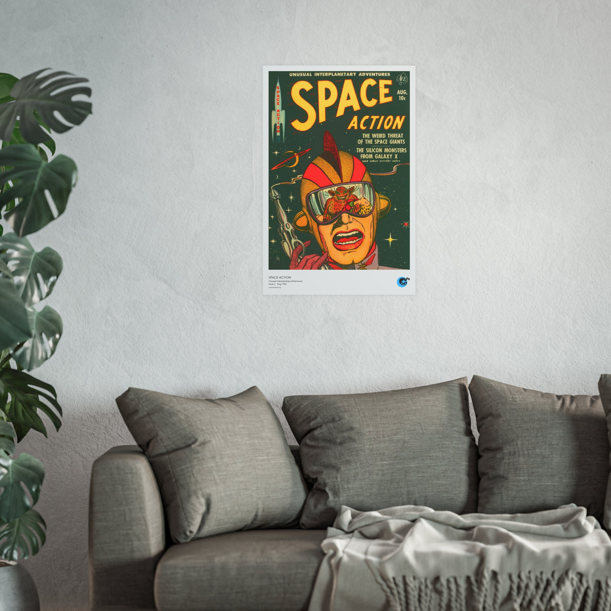Space Action 2 Cover Golden Age Poster