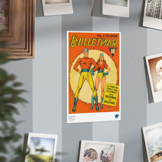 Bulletman 2 Cover Golden Age Mini Print