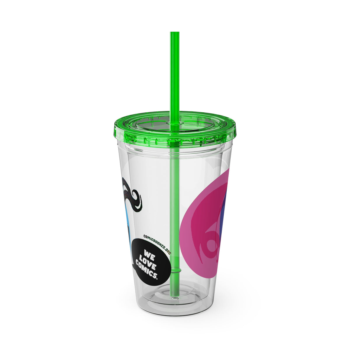 Masked Vigilante We Love Comics ComicBoooked! Sunsplash Tumbler with Straw
