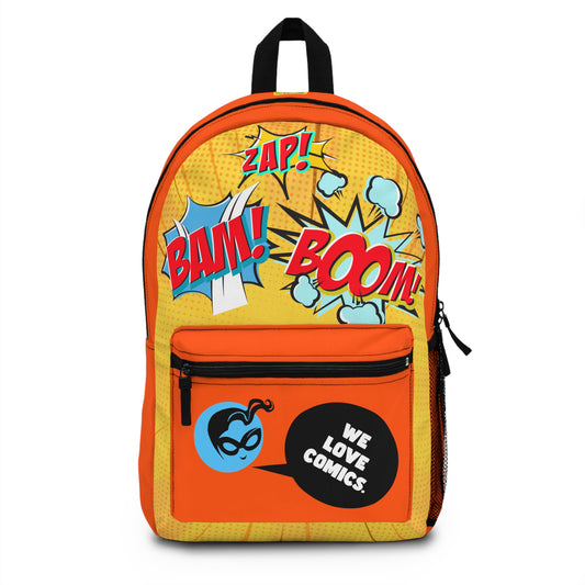 Orange Masked Vigilante We Love Comics ComicBooked! Backpack