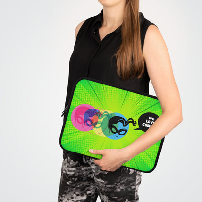 Green Masked Vigilante We Love Comics ComicBooked! Laptop Sleeve