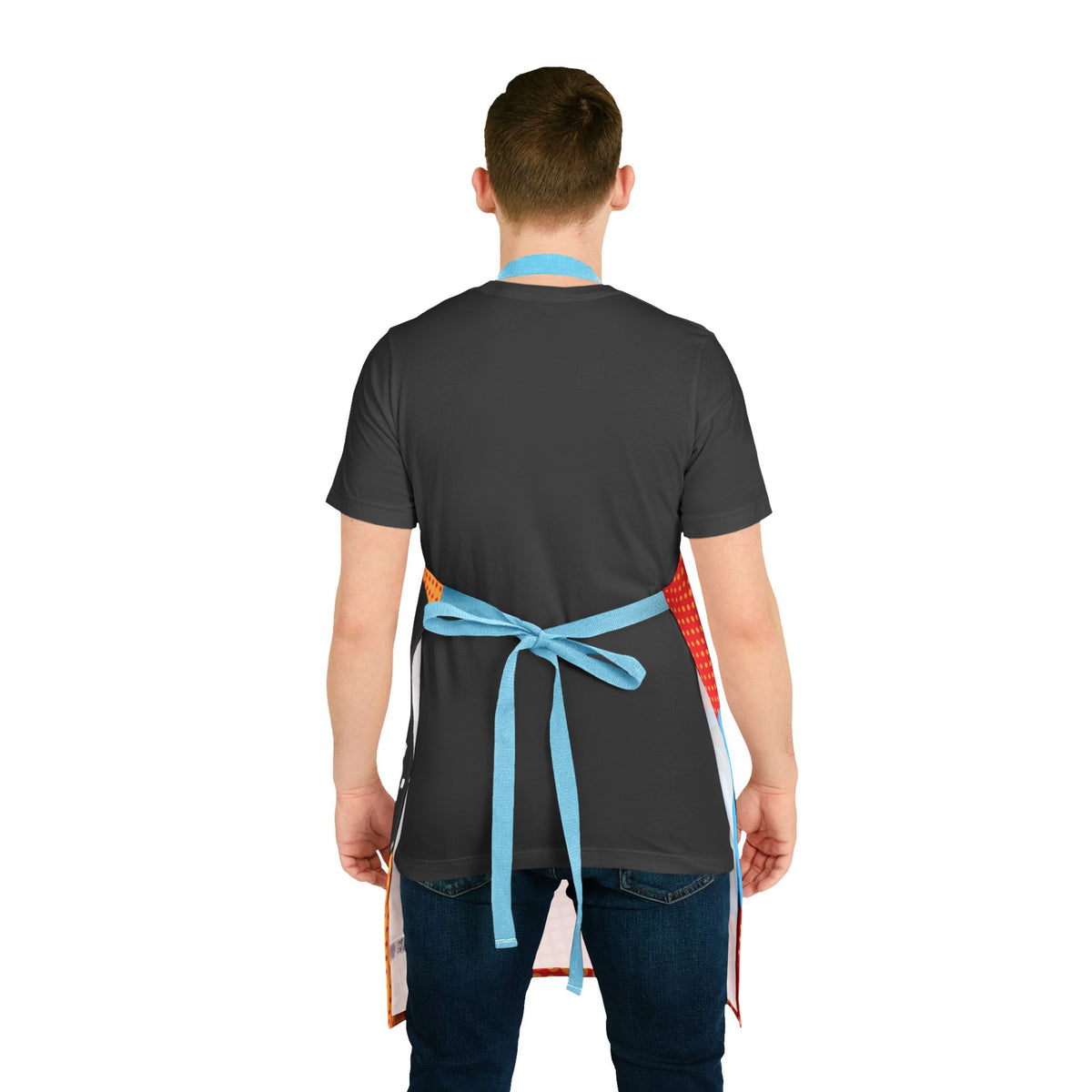 Masked Vigilante We Love Comics Orange Halftone ComicBooked! Apron