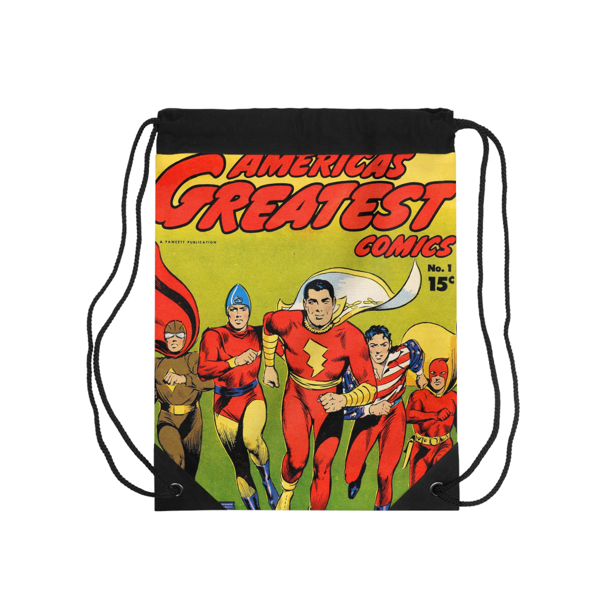 America's Greatest Comics 1 Golden Age Lined Drawstring Bag