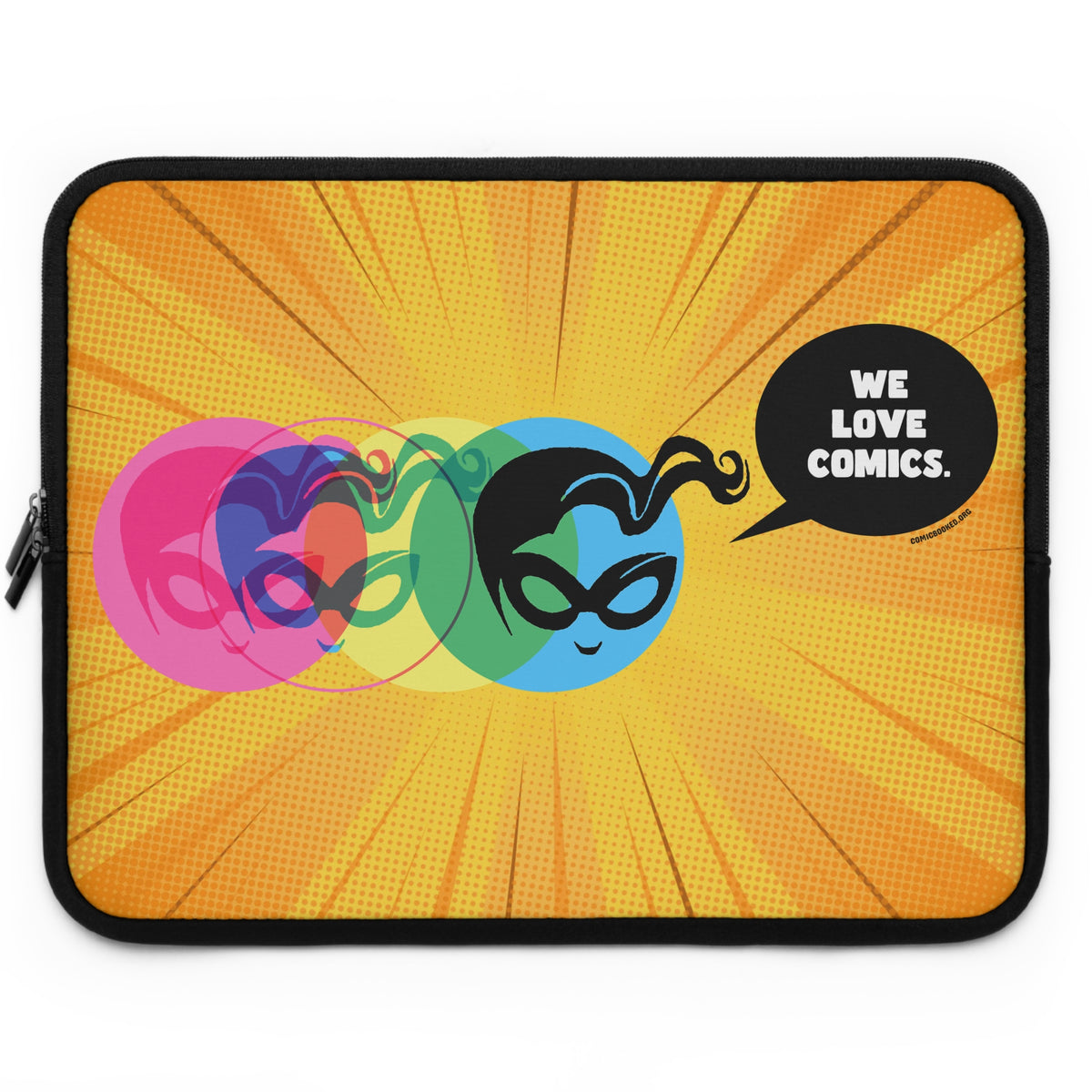 Orange Masked Vigilante We Love Comics ComicBooked! Laptop Sleeve