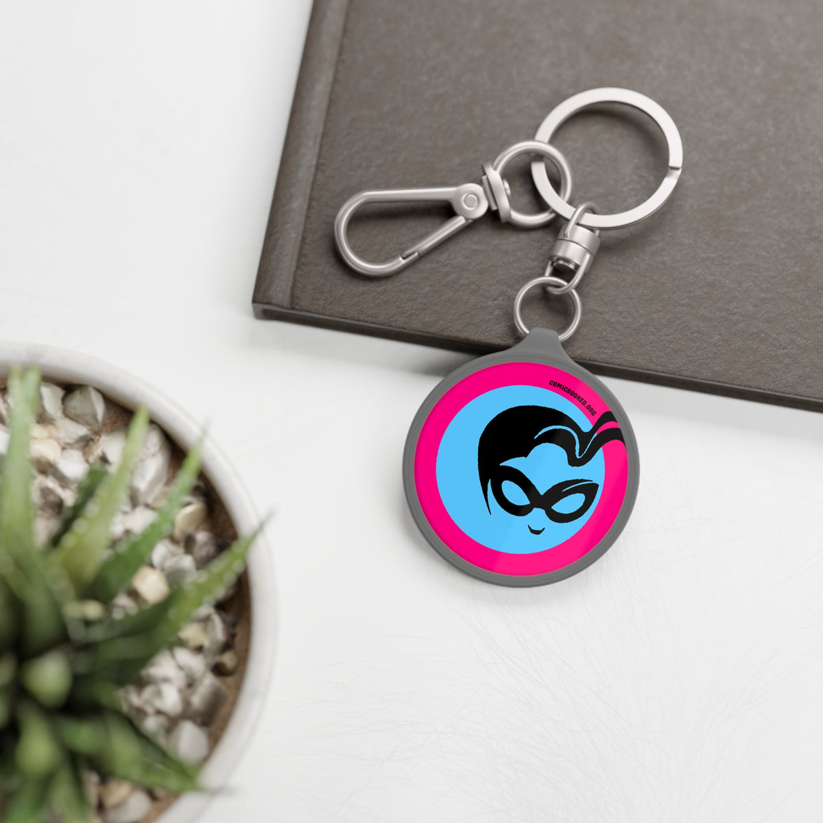 Magenta Masked Vigilante ComicBooked! Key Ring Tag
