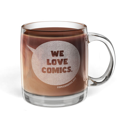 Masked Vigilante We Love Comics ComicBooked! Engraved Glass Mug
