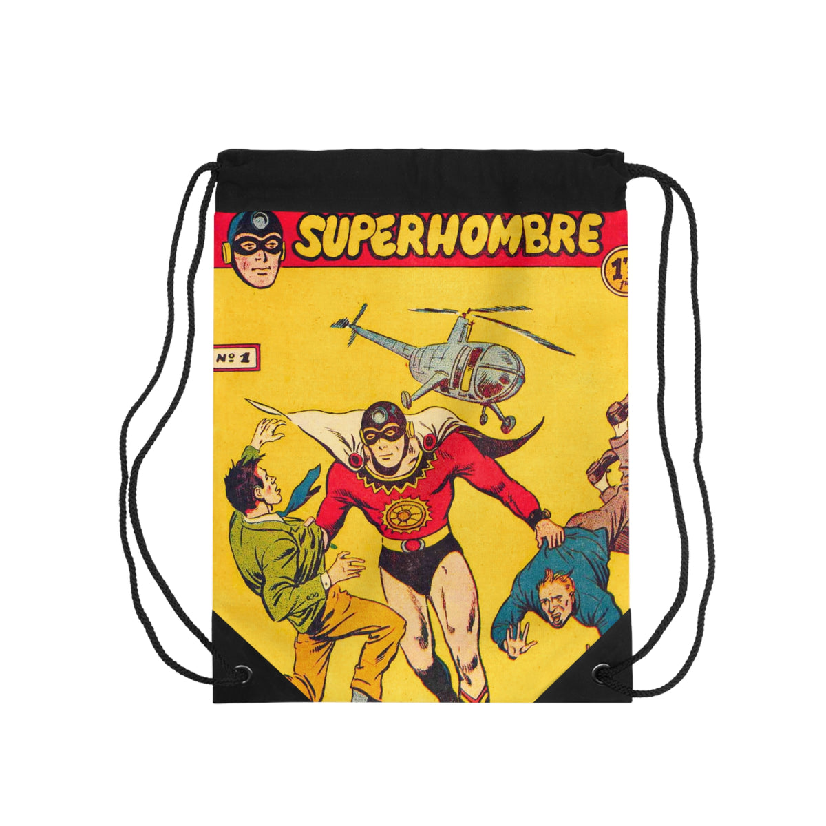 Superhombre 1 Golden Age Lined Drawstring Bag