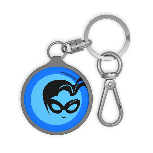 Blue Masked Vigilante ComicBooked! Key Ring Tag