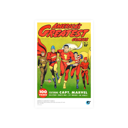 America's Greatest Comics 1 Cover Golden Age Poster