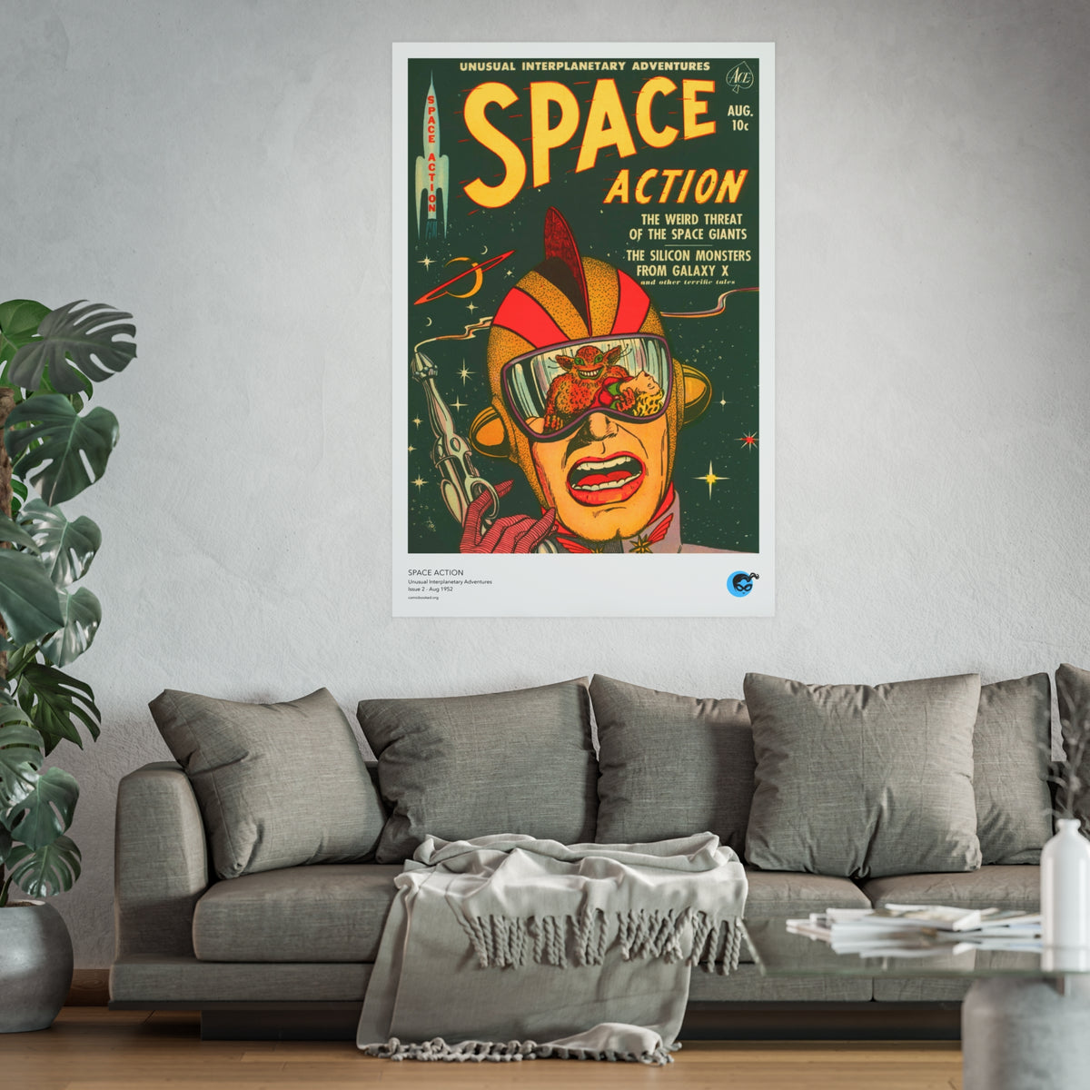 Space Action 2 Cover Golden Age Poster