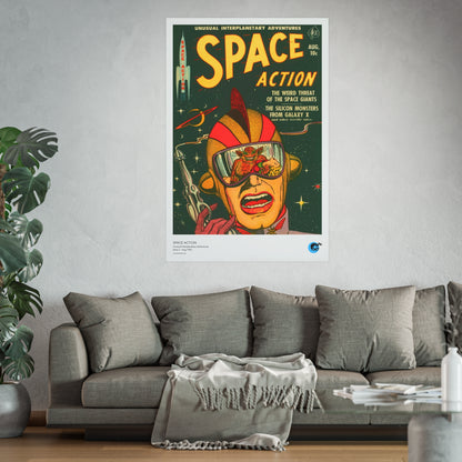 Space Action 2 Cover Golden Age Poster