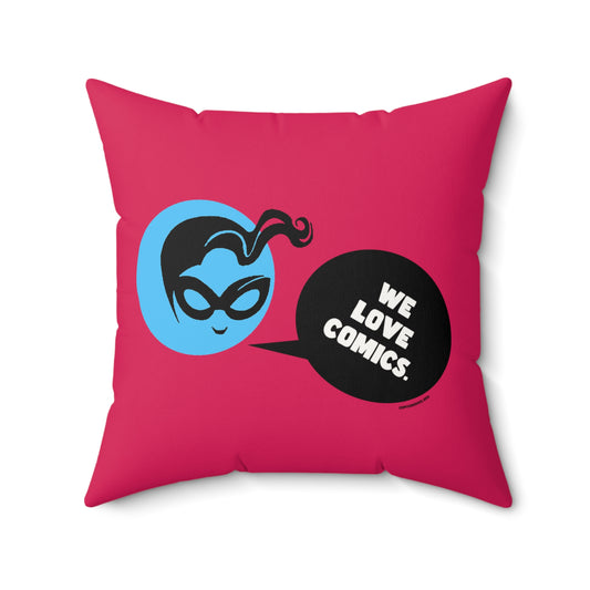 KA-POW! Masked Vigilante We Love Comics ComicBooked! Faux Suede Square Pillow