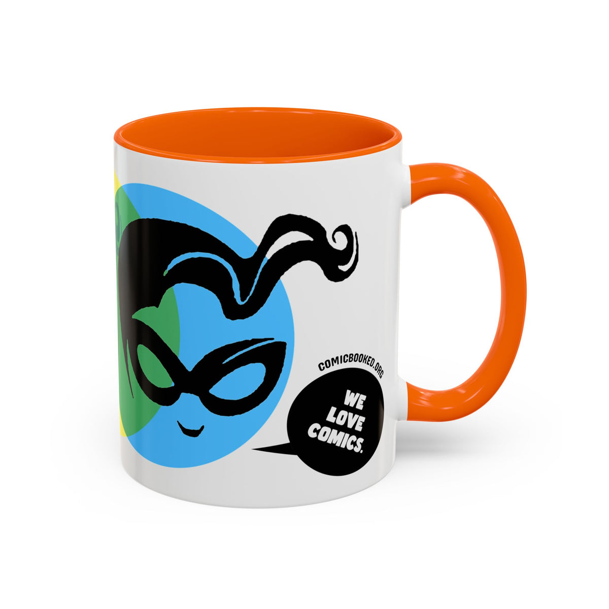 Masked Vigilante We Love Comics ComicBooked! Mug - 8 Colorful Options