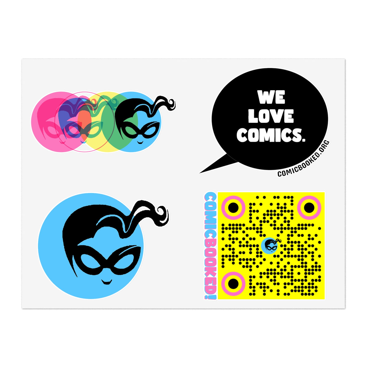 Masked Vigilante We Love Comics ComicBooked! Sticker Sheet