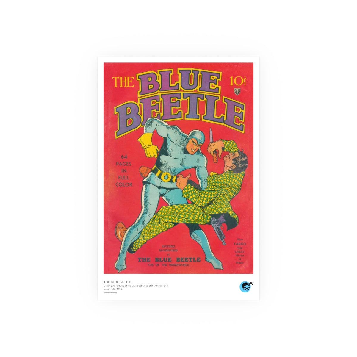 Blue Beetle 1 Cover Golden Age Poster