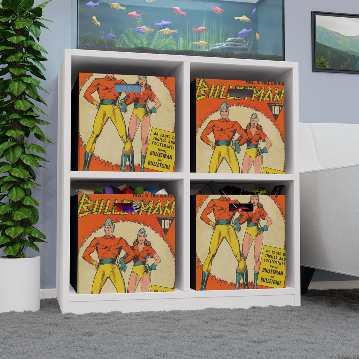 Bulletman 2 Cover Golden Age Felt Storage Box