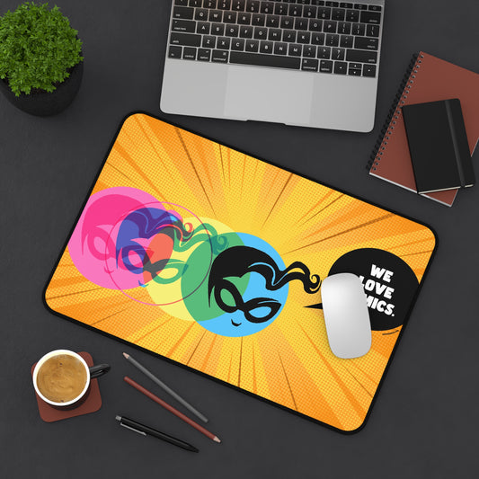 Orange Masked Vigilante We Love Comics ComicBooked! Desk Mat