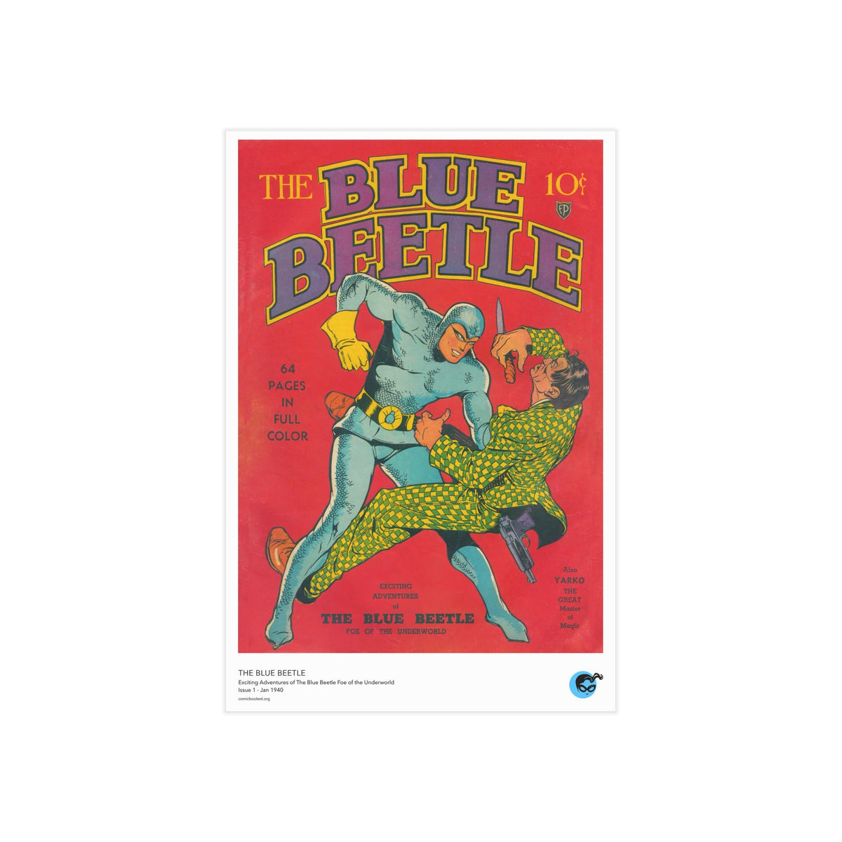 Blue Beetle 1 Cover Golden Age Mini Print