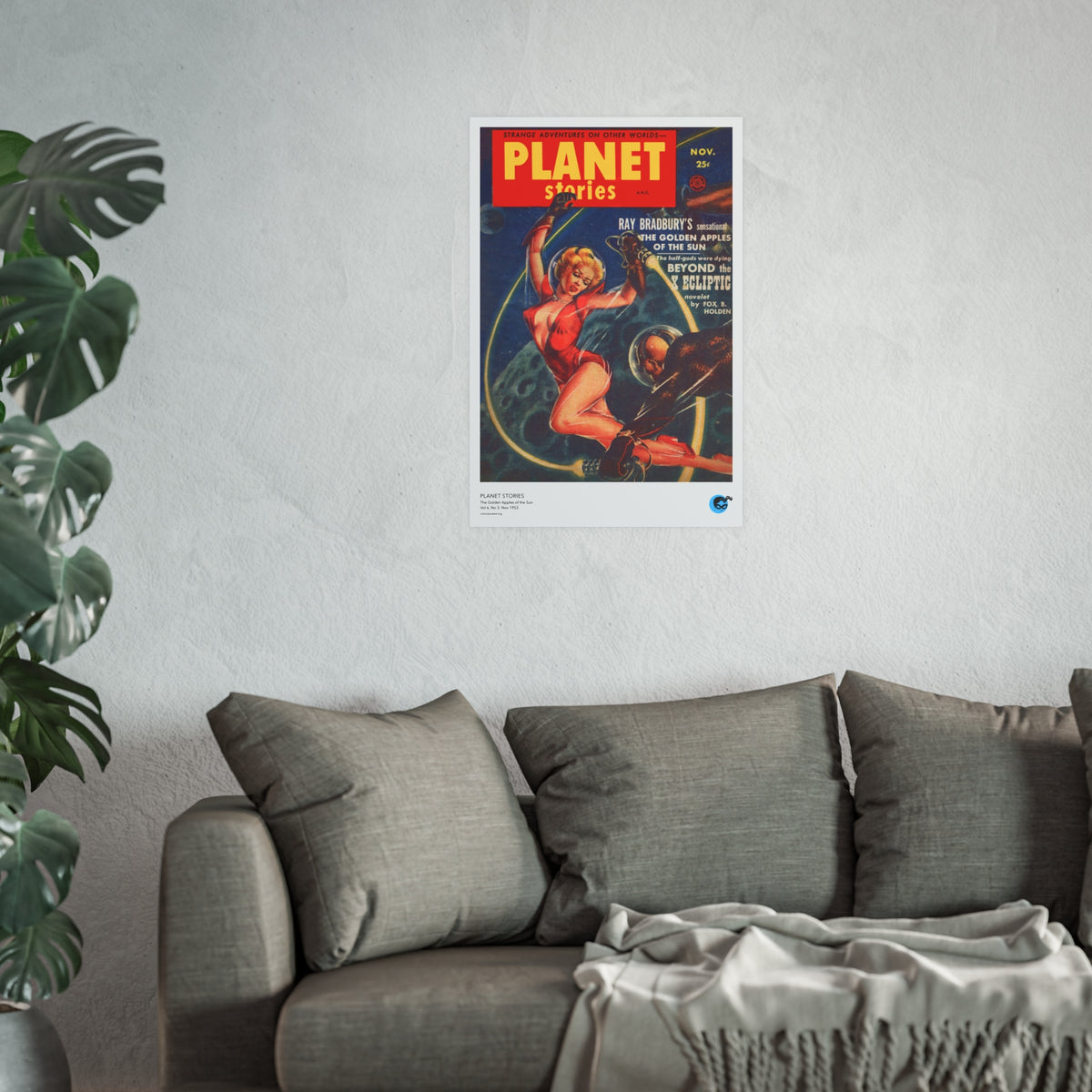 Planet Stories Vol 6 No 3 Cover Golden Age Poster