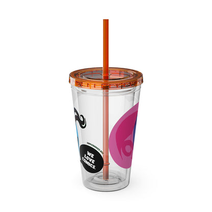 Masked Vigilante We Love Comics ComicBoooked! Sunsplash Tumbler with Straw