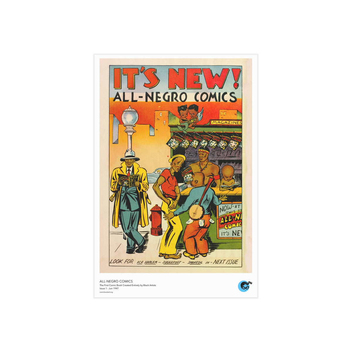 All-Negro Comics 1 Back Cover Golden Age Mini Print