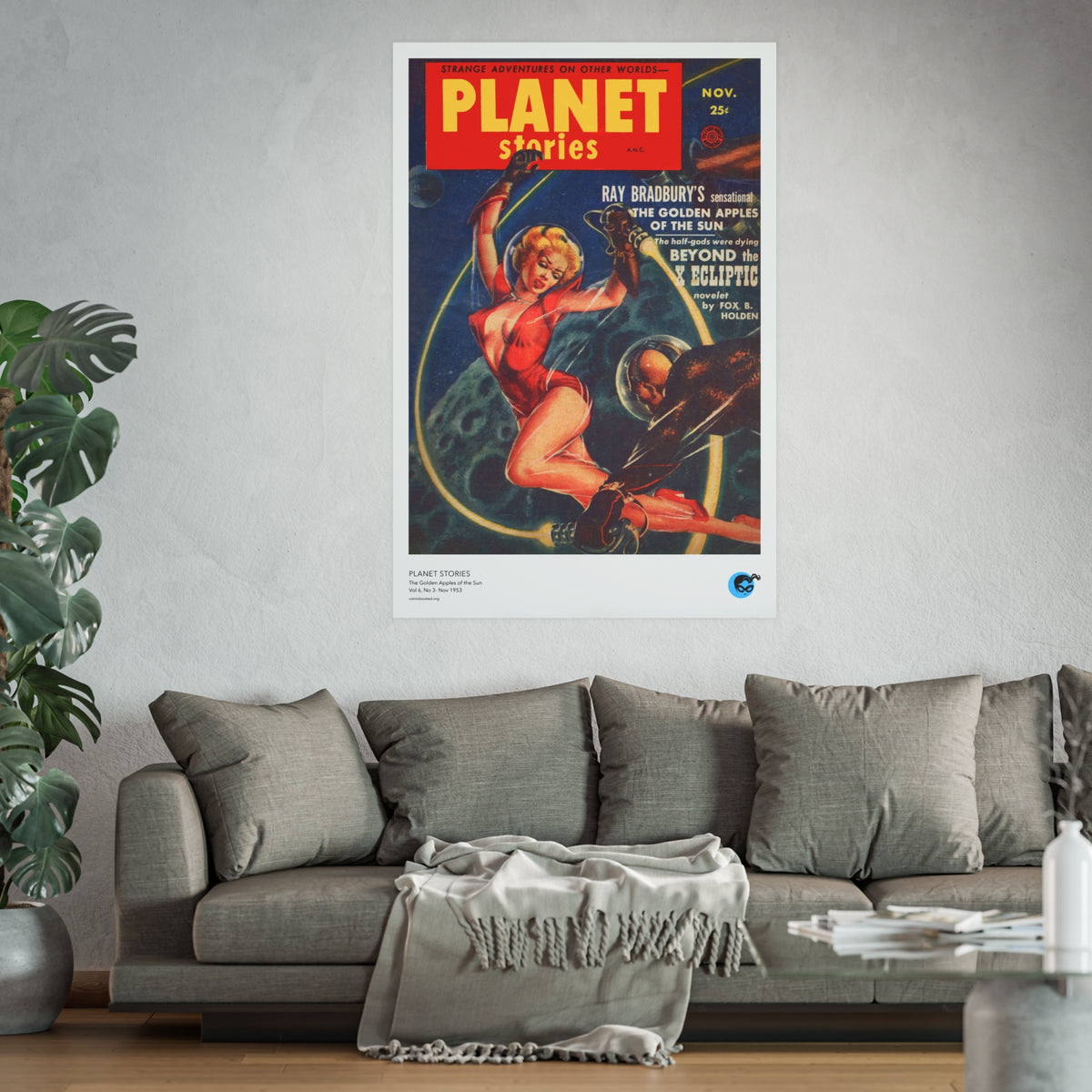 Planet Stories Vol 6 No 3 Cover Golden Age Poster