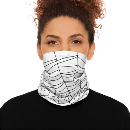 Secret ID Spider Web Black White Multifunctional Neck Gaiter