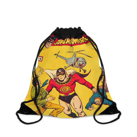 Superhombre 1 Golden Age Lined Drawstring Bag