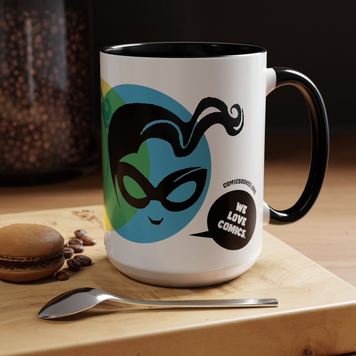 Masked Vigilante We Love Comics ComicBooked! Mug - 8 Colorful Options
