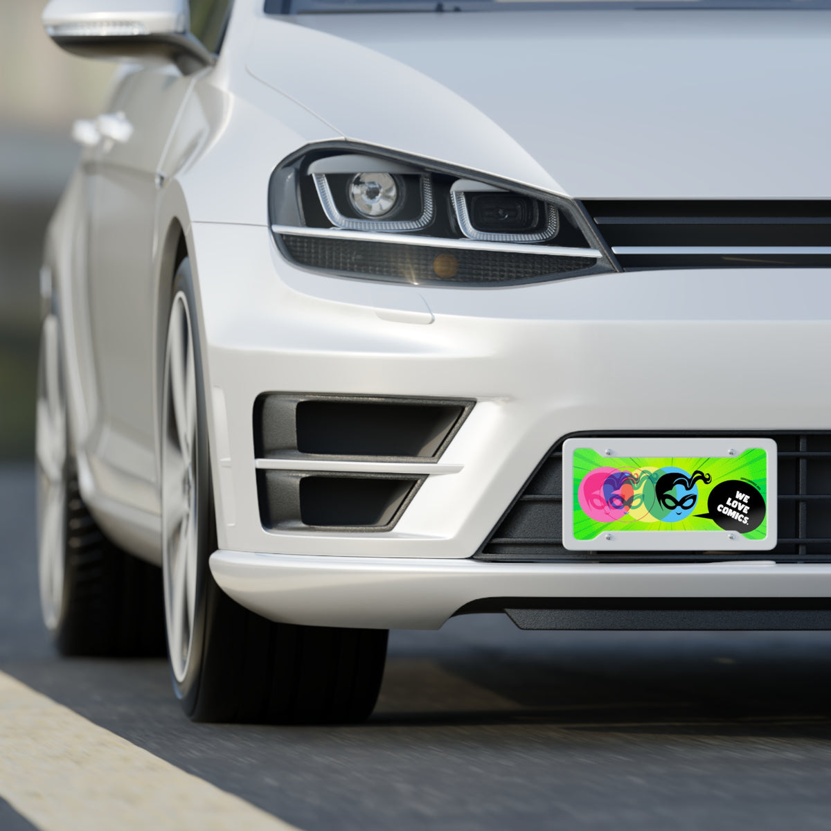 Green Masked Vigilante We Love Comics ComicBooked! License Plate