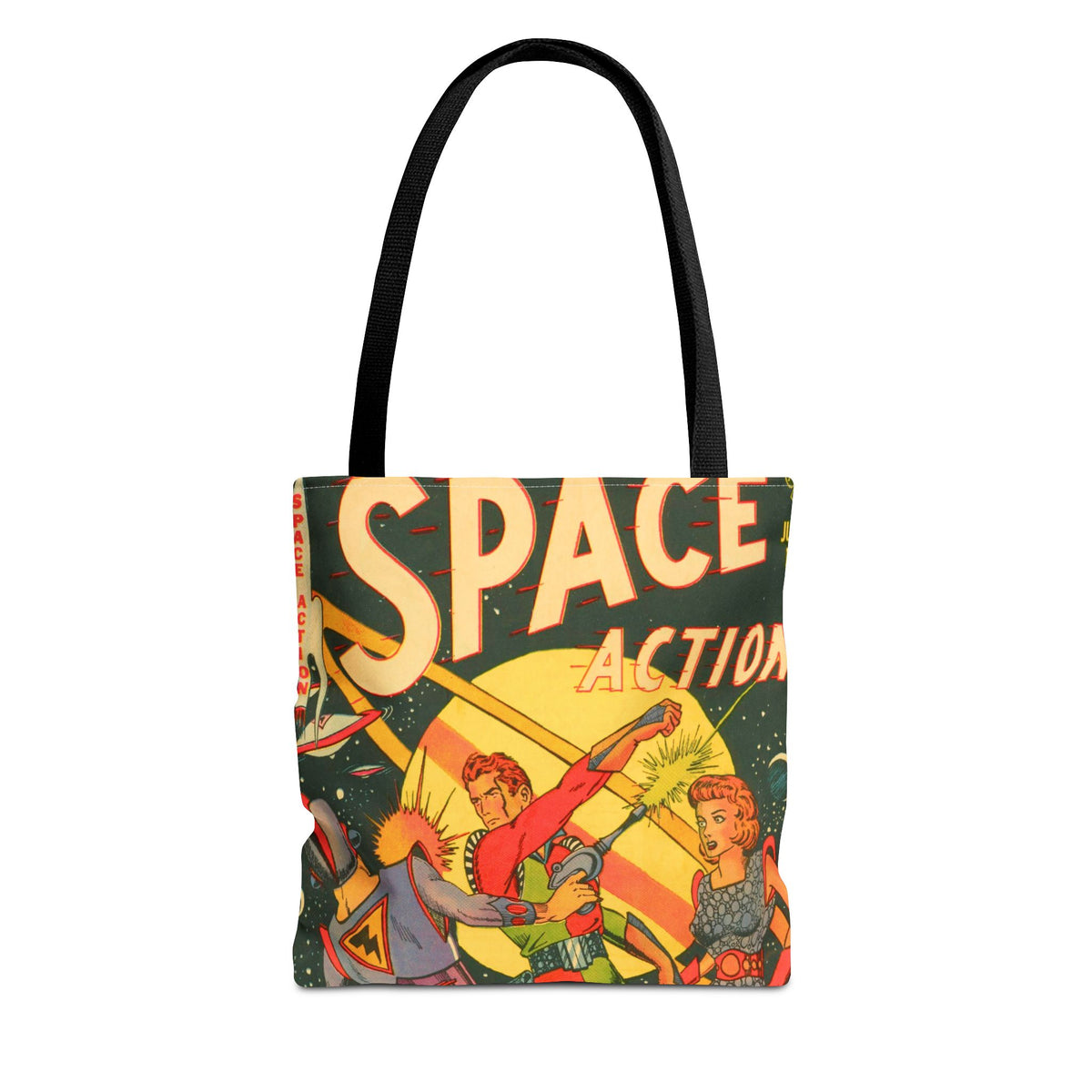 Space Action 1 Cover Golden Age Tote Bag