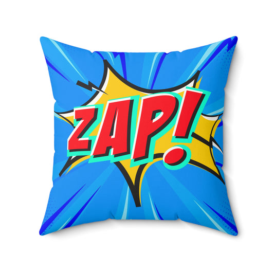 ZAP! Masked Vigilante We Love Comics ComicBooked! Faux Suede Square Pillow