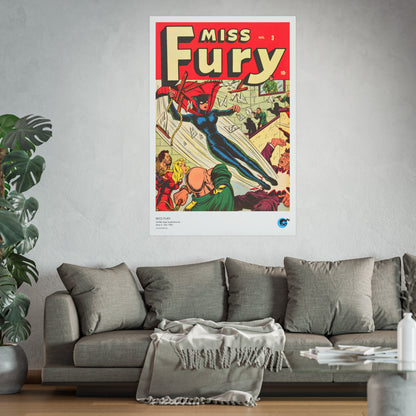 Miss Fury 3 Cover Golden Age Poster