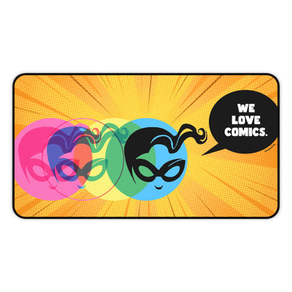 Orange Masked Vigilante We Love Comics ComicBooked! Desk Mat